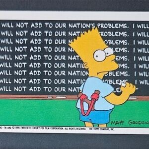 Bart Simpson Chalkboard Postcard